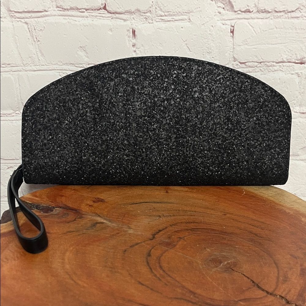 A New Day Black Matte Sequin Clutch